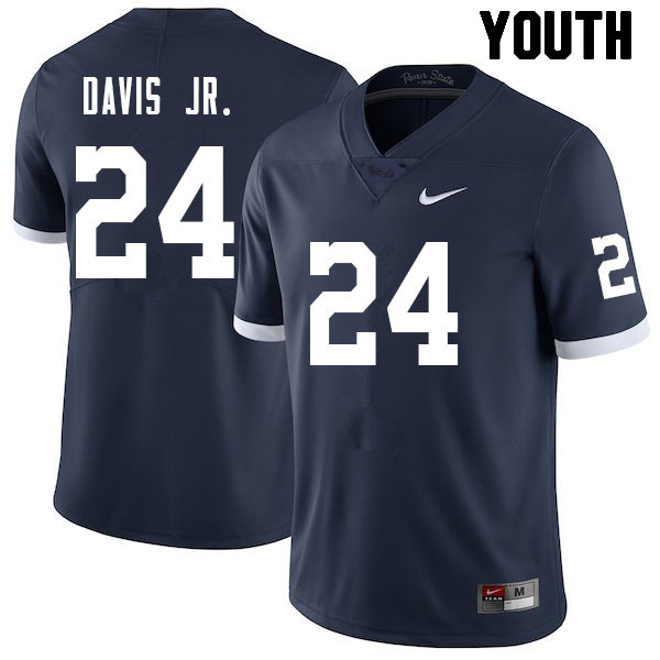 Youth #24 Jeffrey Davis Jr. Penn State Nittany Lions College Football Jerseys Sale-Retro